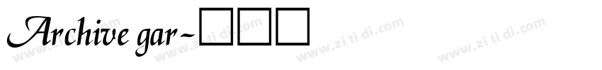 Archive gar字体转换